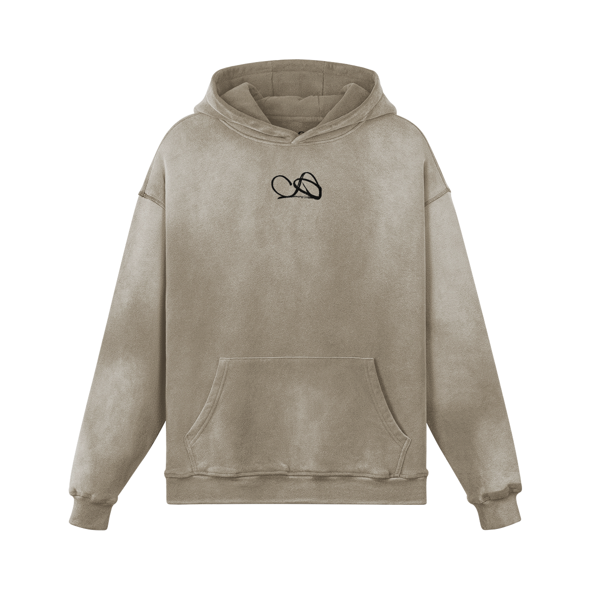 Acid Washed Hoodie Sand<3