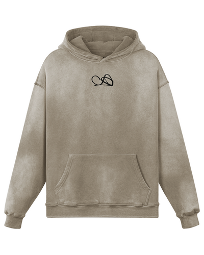 Acid Washed Hoodie Sand<3